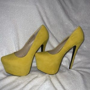 PRICE DROP!!!! BRAND NEW ULTRA-HIGH HEELS in gorgeous yellow!